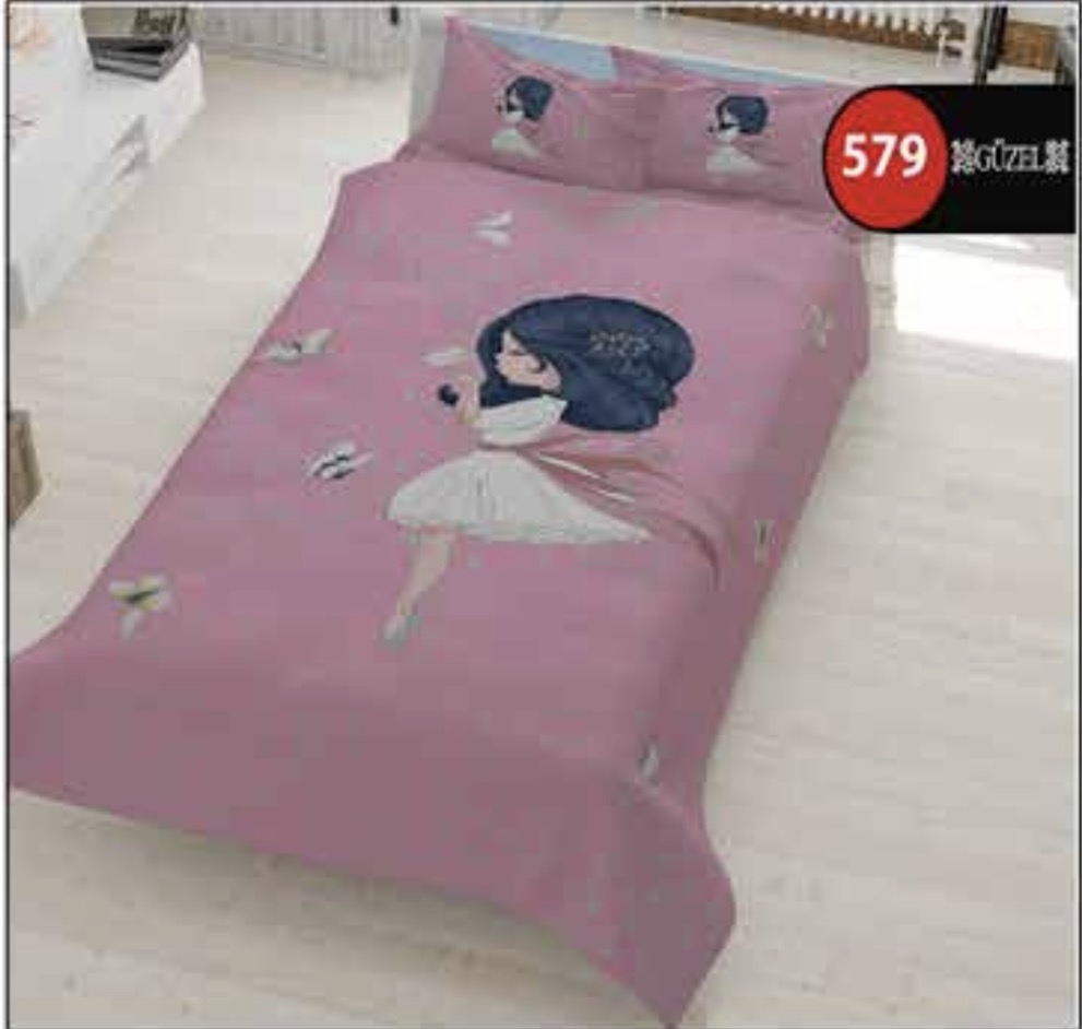 ست روتختی دخترانه سه بعدی گوزل یک نفره کد 579