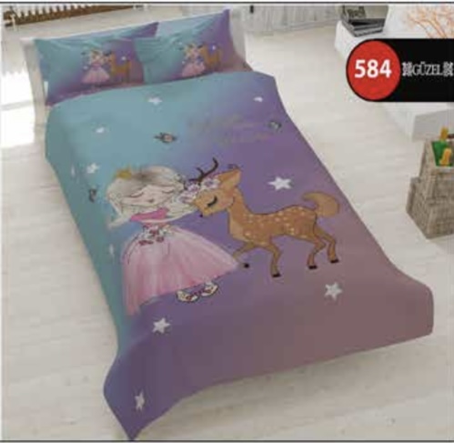ست روتختی دخترانه سه بعدی گوزل یک نفره کد 584