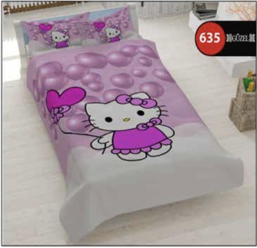 ست روتختی دخترانه سه بعدی گوزل یک نفره کد 635