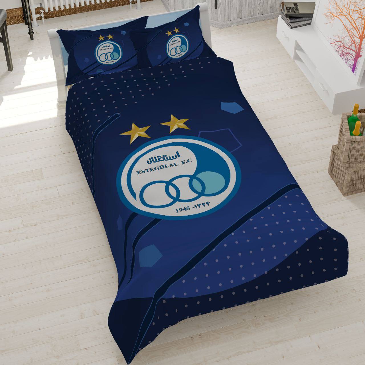 ست روتختی تیم استقلال کد 593 سه بعدی گوزل یک نفره