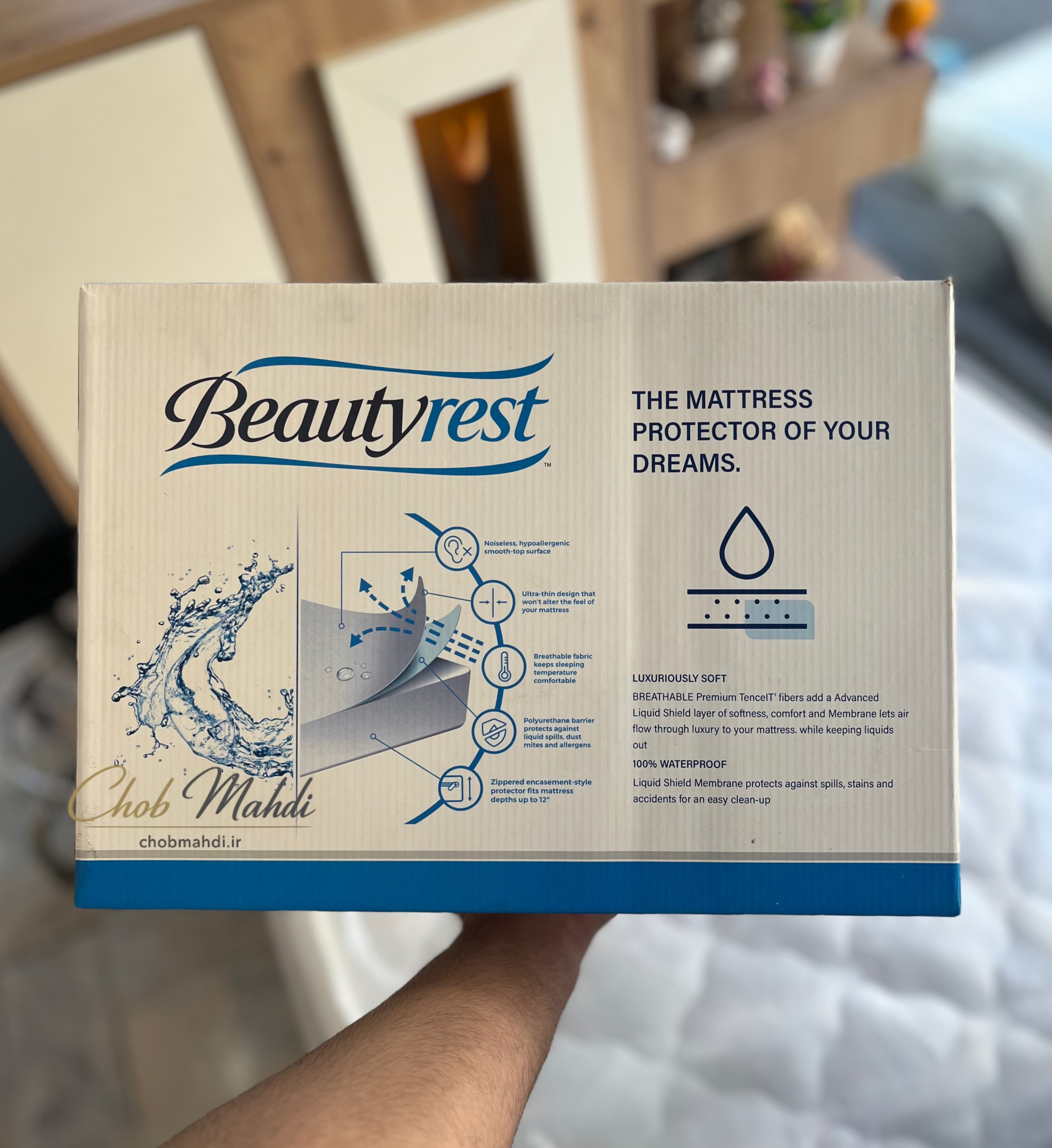 محافظ تشک ضد آب یک نفره برند Beauty rest