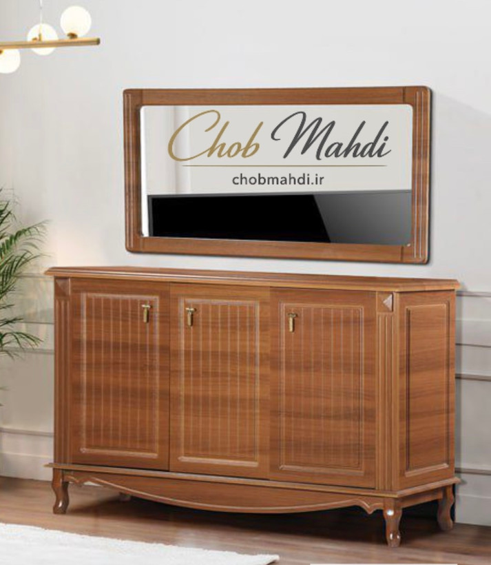آینه کنسول و میز تلویزیون MDF وکیوم کد 267