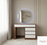 میز آرایش 4 کشو با آینه LED نور مخفی