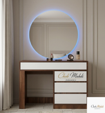 میز آرایش 4 کشو با آینه LED نور مخفی