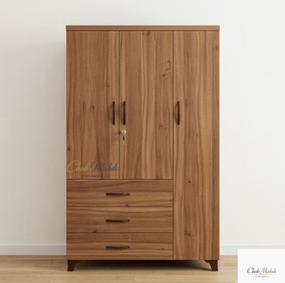 کمد دیواری سه در 100 سه کشو ساده 4 رنگ متنوع (تحویل فوری)