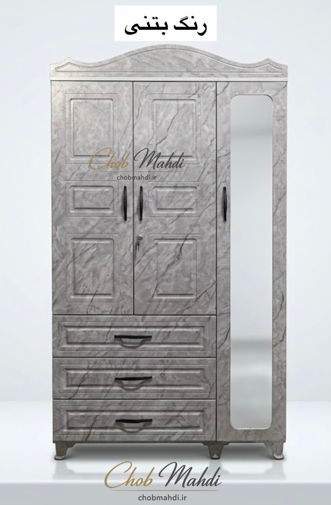 کمد دیواری سه در 100 سه کشو وکیوم 6 رنگ متنوع (تحویل فوری)
