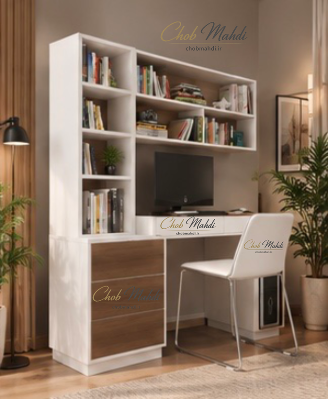 میزتحریر و کتابخانه مدل کیانا (Kiana)